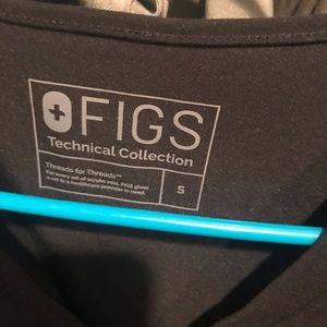 FIGS scrub top; black; size small; like new